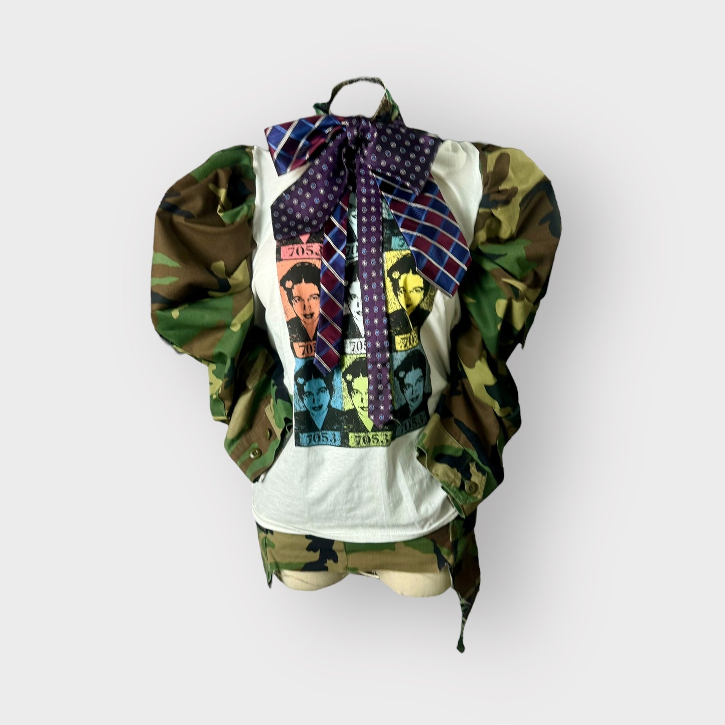 Rosa Parks Couture Camo Sleeve Tee