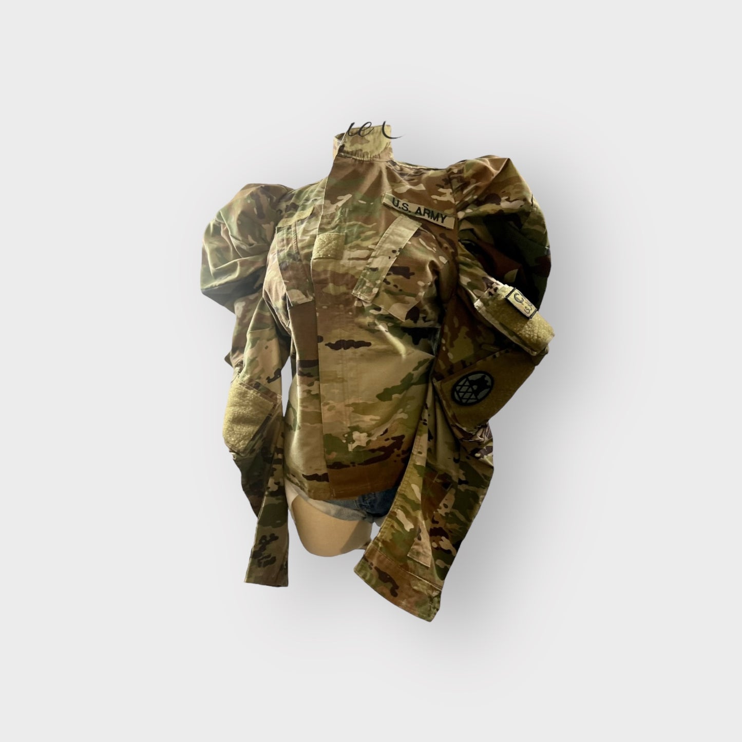 Tactical Camo Couture Sleeve Shacket