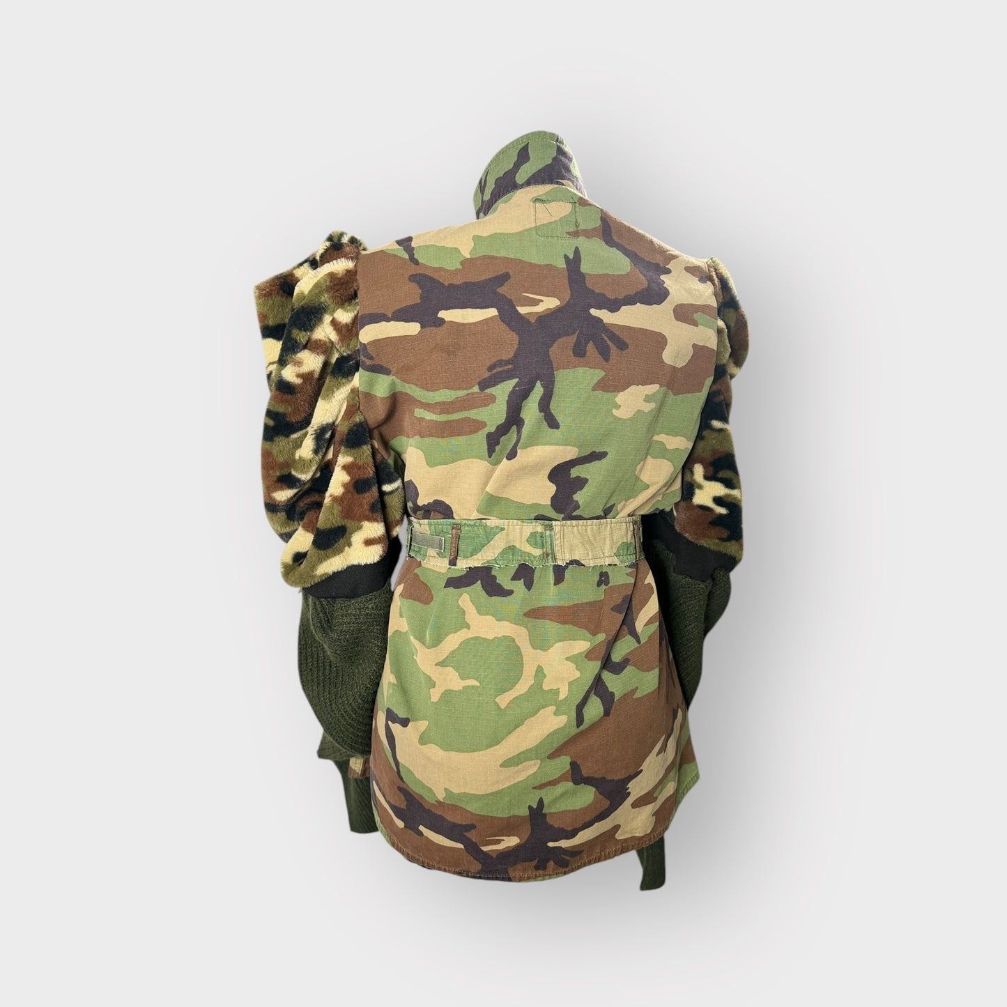 Camo Sweater Sleeve Shacket