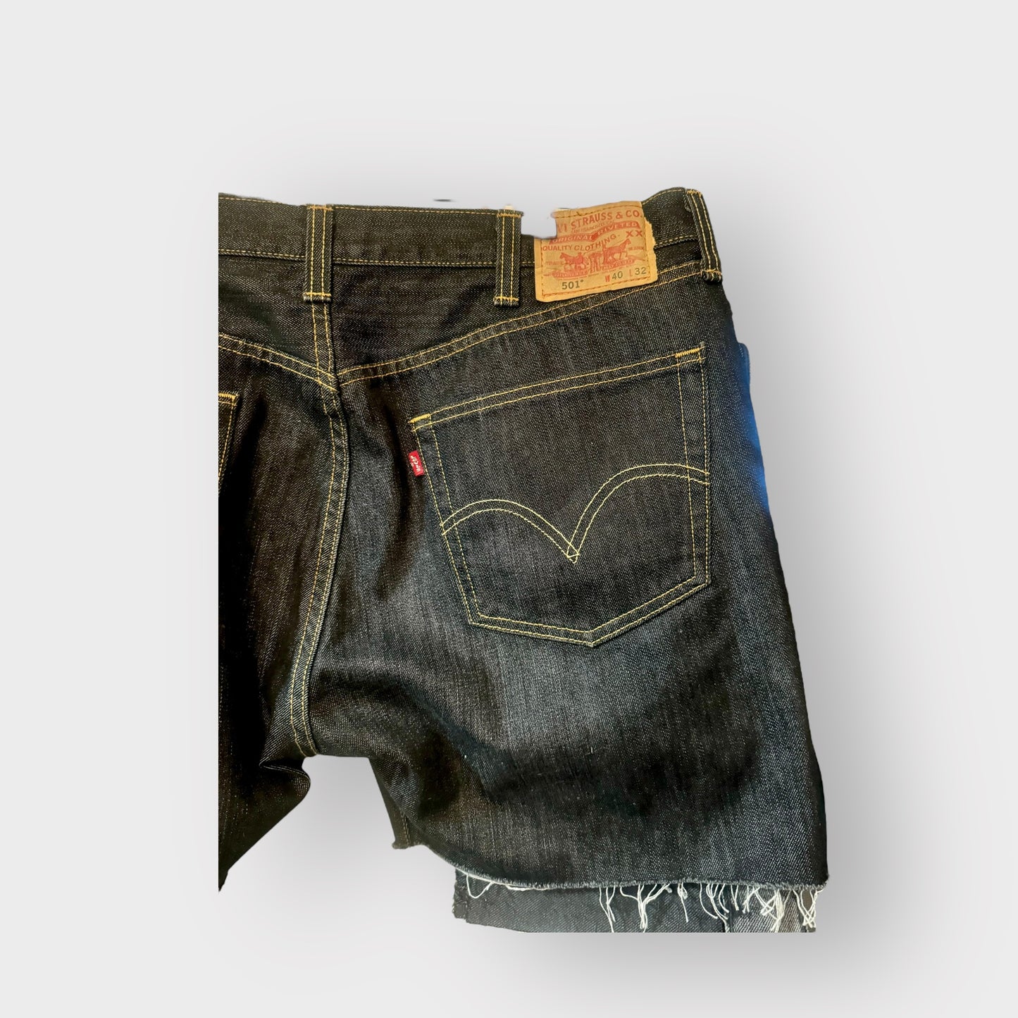 Black Butterfly Denim Bermuda