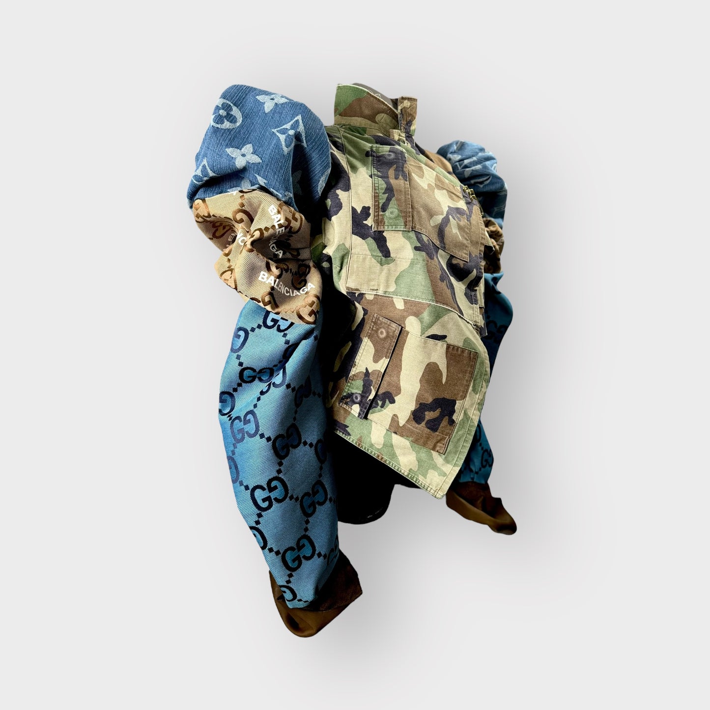 GLoucci Luxury Custom Cropped Camo Jacket