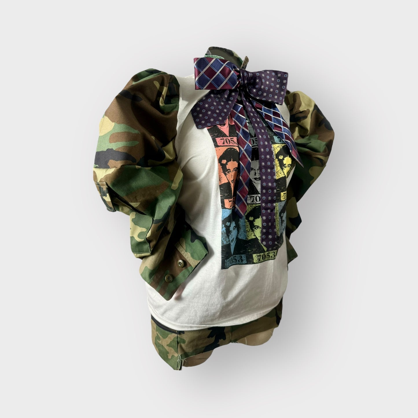 Rosa Parks Couture Camo Sleeve Tee