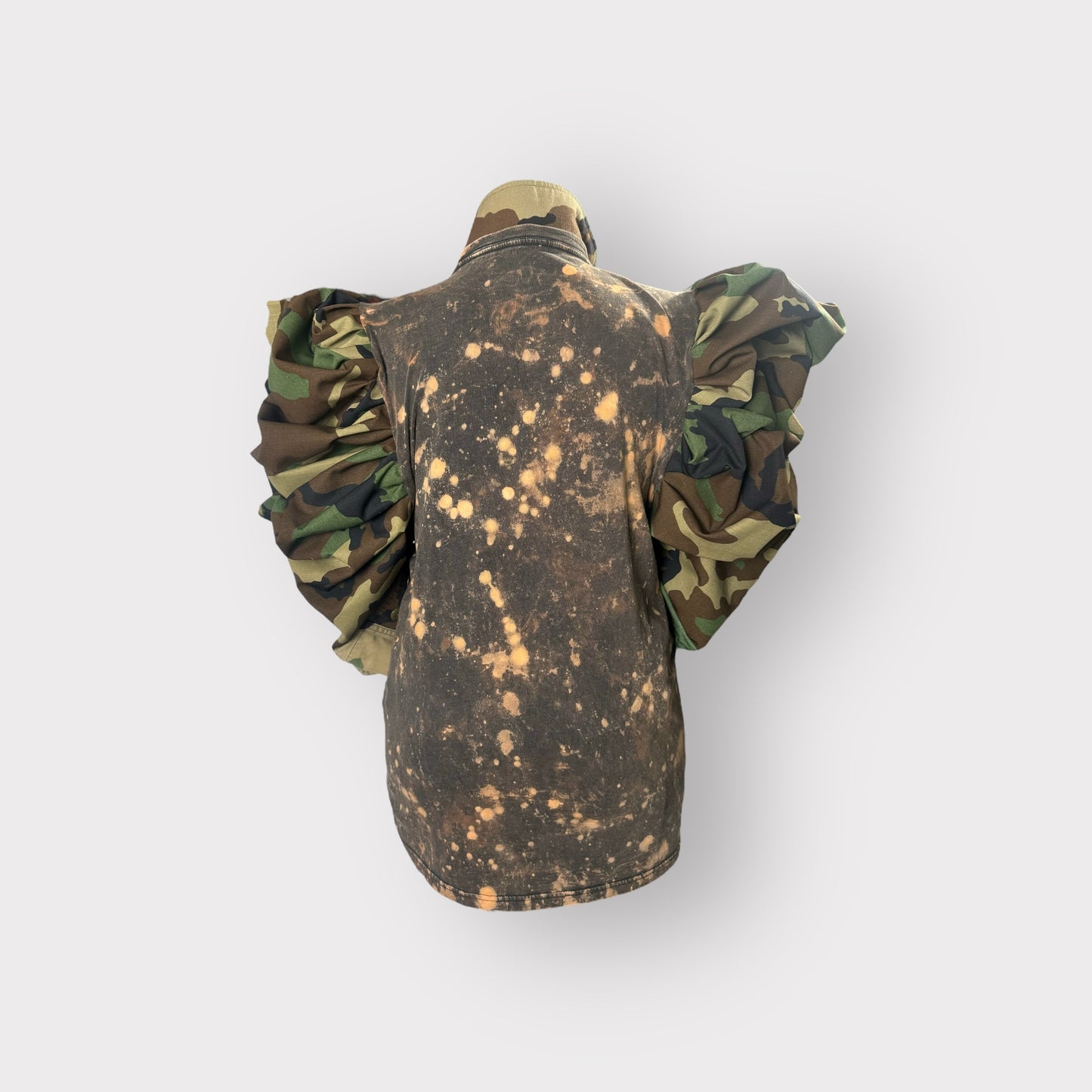 Distressed Hip Hop Camo Sleeve Tee