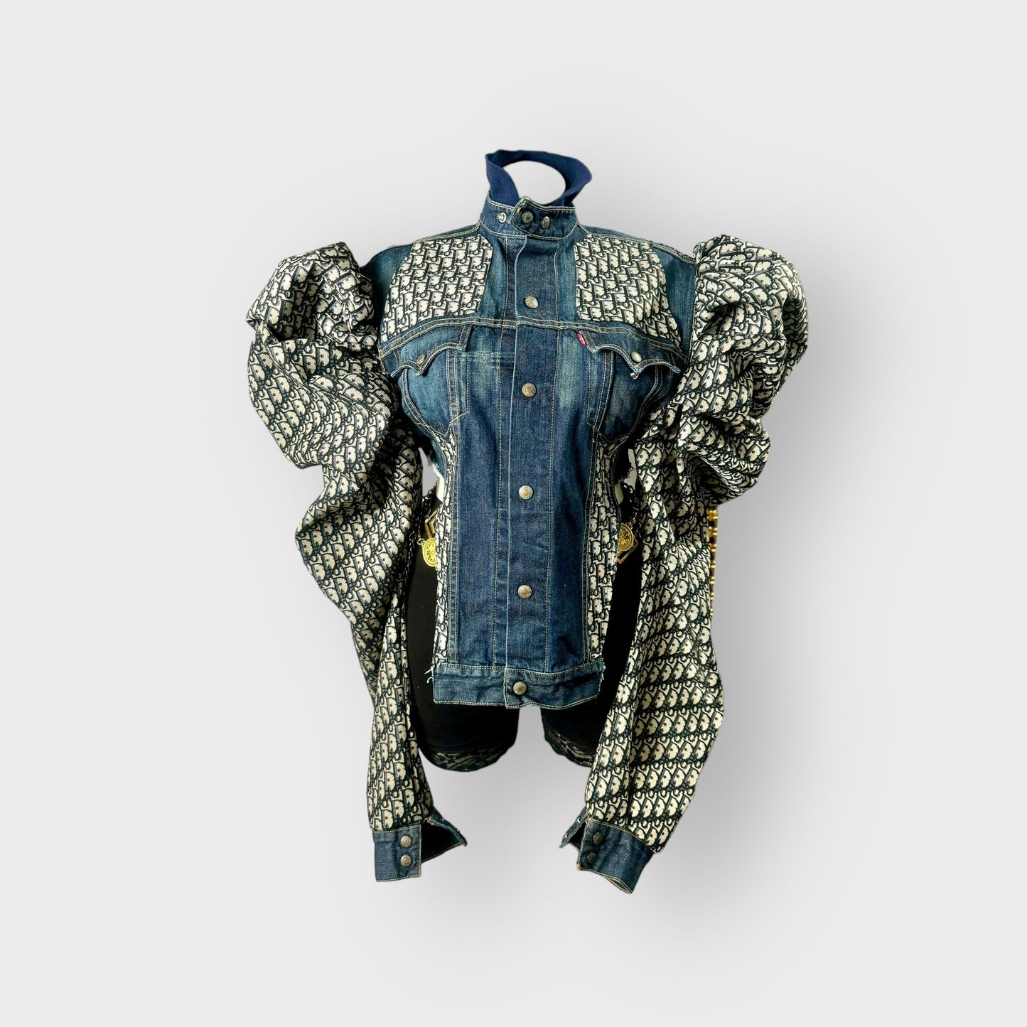 Designer Insp. Corset Style Denim Couture Sleeve Jacket