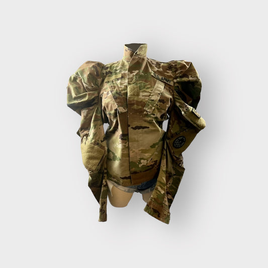 Tactical Camo Couture Sleeve Shacket