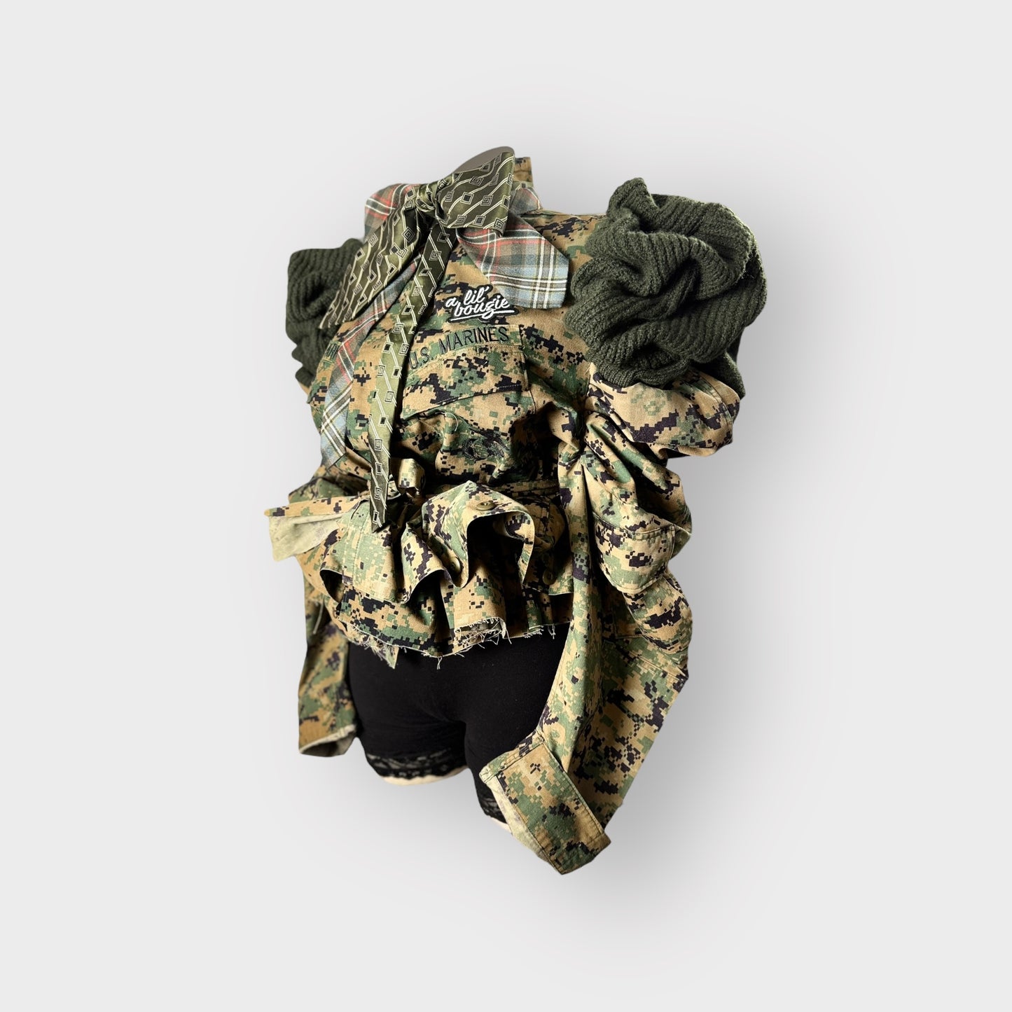 A lil Boujee Digital Camo Peplum Shacket