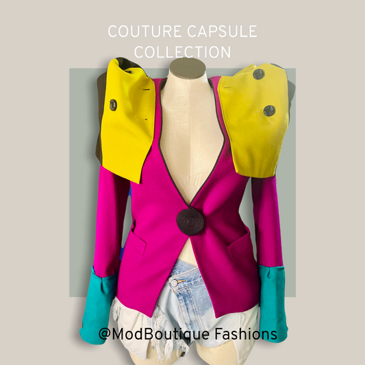 Custom Couture Color Block Blazer